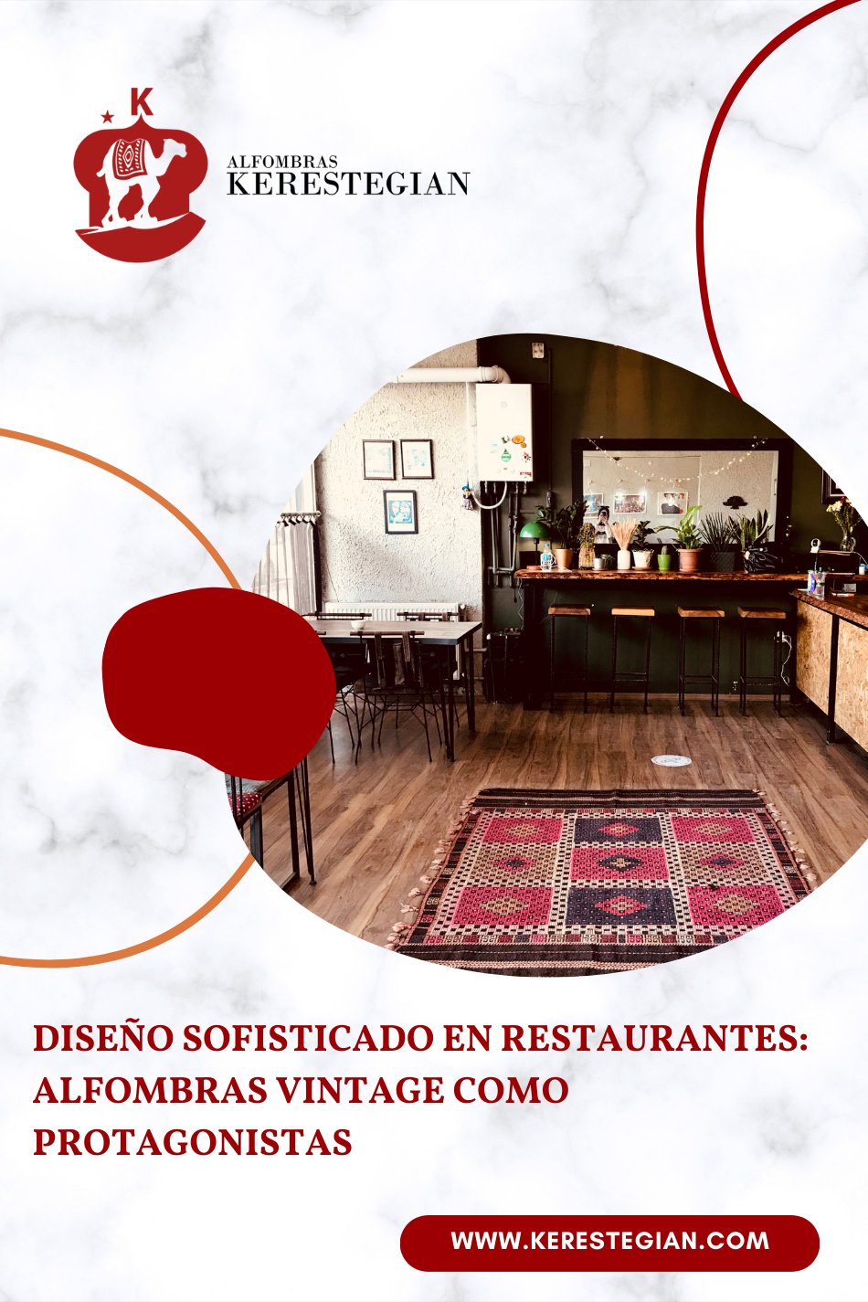 Diseño Sofisticado en Restaurantes: Alfombras Vintage como Protagonistas