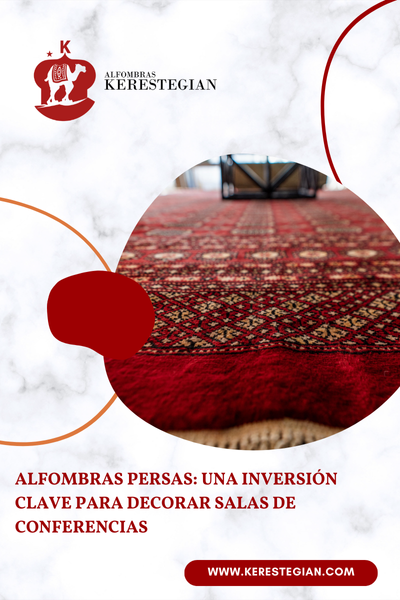 Sala de conferencias decorada con una alfombra persa elegante