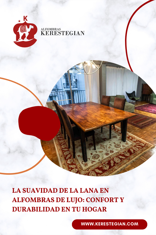 Alfombra de lana de lujo en una sala elegante