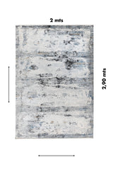 Alfombra Marble Grey rectangular de 2 x 2.90 mts en tonos gris y blanco