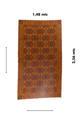 Textil Dorado con medida visible de 1.48 x 2.56 mts y formato rectangular