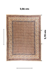 Textil Fino para colgar con medida visible de 2.06 x 2.70 mts y diseño geométrico floral