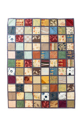 Textil Patchwork Tela Tapicería rectangular multicolor con diseño en cuadros