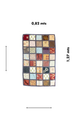 Textil Patchwork Tela Tapicería con medida visible de 0.82 x 1.27 mts y diseño multicolor