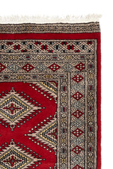 Alfombra Persa Bukara Yamouth Rojo Beige