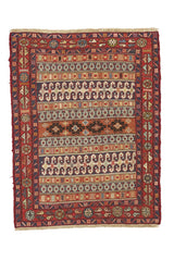 Alfombra Kilim Soumak Rojo