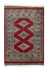 Alfombra Persa Bukara Yamouth Rojo Beige