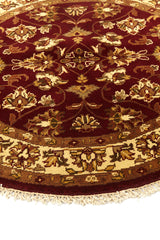 Alfombra Redonda Persa Ispahan Rojo Beige