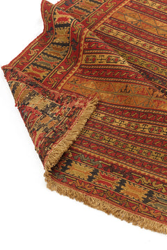 Alfombra Kilim Soumak Rojo