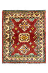 Alfombra Caucasica Kazak Rojo Biege