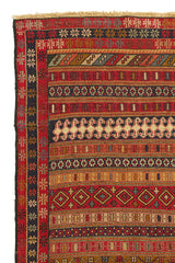 Alfombra Kilim Soumak Rojo