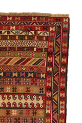Alfombra Kilim Soumak Rojo Beige