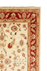 Alfombra Persa Ispahan Beige Rojo