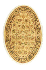 Alfombra Ovalada Persa Sarouk Beige