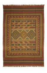 Alfombra Persa y Oriental con un diseño elegante en tonos ricos y patrones intrincados, destacando su sofisticación y detalle en un formato de producto.