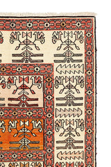 Alfombra Kilim Soumak Seda Rojo Beige