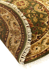 Alfombra Redonda Persa Ispahan Verde Beige