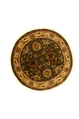 Alfombra Redonda Persa Ispahan Verde Beige