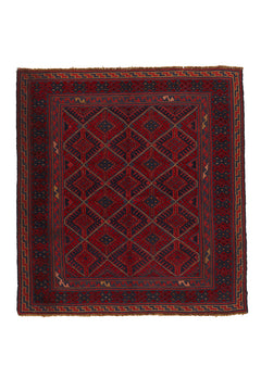 Alfombra Kilim Soumak Rojo