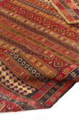 Alfombra Kilim Soumak Rojo