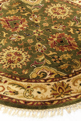 Alfombra Redonda Persa Ispahan Verde Beige