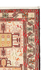 Camino en tonos beige con un diseño intrincado y sereno, que refleja la tradición artesanal francesa y aporta elegancia atemporal a cualquier espacio