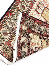 Alfombra Kilim Soumak Seda Rojo Beige