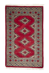 Alfombra Persa Bukara Yamouth Rojo Beige